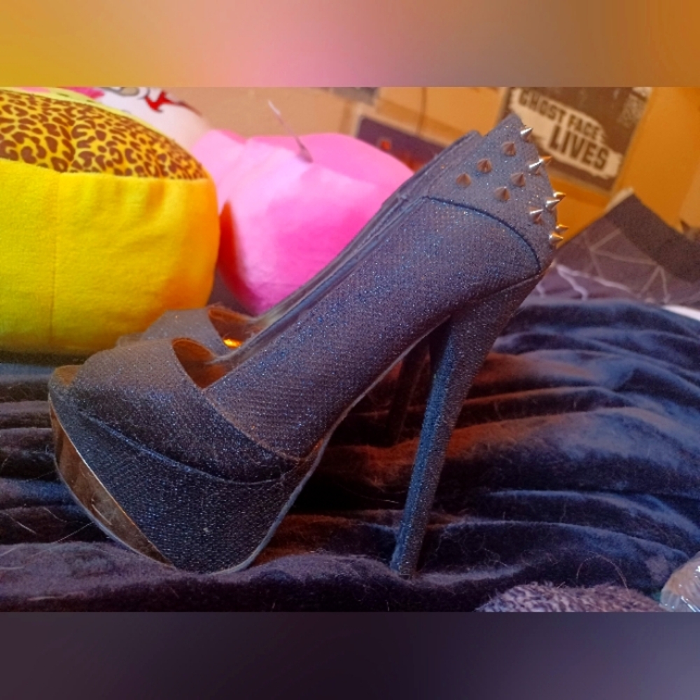 Qupid Spiked High Heels
